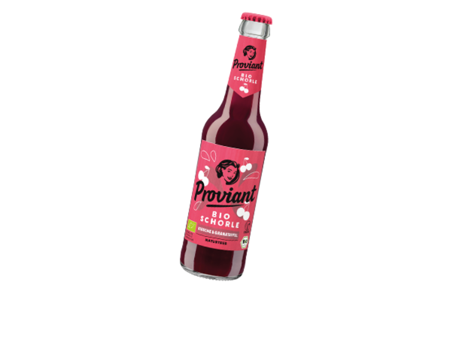 Eine Flasche Proviant Kirsche & Granatapfel.